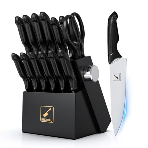 Japanese Stainless Steel Kitchen Knife Set with Non-Slip Ergonomic Handle, Dishwasher Safe, 14 PCS Best