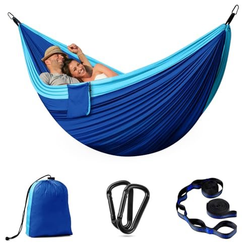 Camping Hammock – Single&Double Lightweigtht Nylon Hammocks with Tree Straps