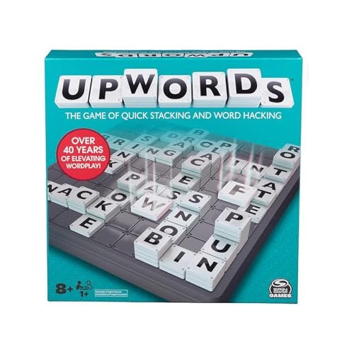 Upwords, The Game of Quick Stacking & Word Hacking with Stackable Letter Tiles, 2022 Edition 
